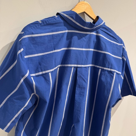 NWT Madewell Oversized Boxy Button-Up Poplin Shirt in Pure Blue, Size S - Picture 13 of 14